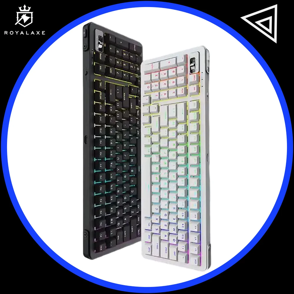 

Royal Axe D98 Mechanical Keyboard Tri Mode Bluetooth Wireless Rgb Backlight Customized Gaming Keyboard Pc Accessories Gamer Man