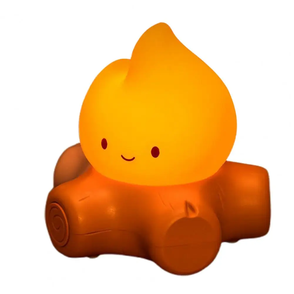 Food-grade Silicone Night Light Girls Room Decor Night Light Bonfire Shape Night Light with Long Battery Life Usb-c for Bedroom