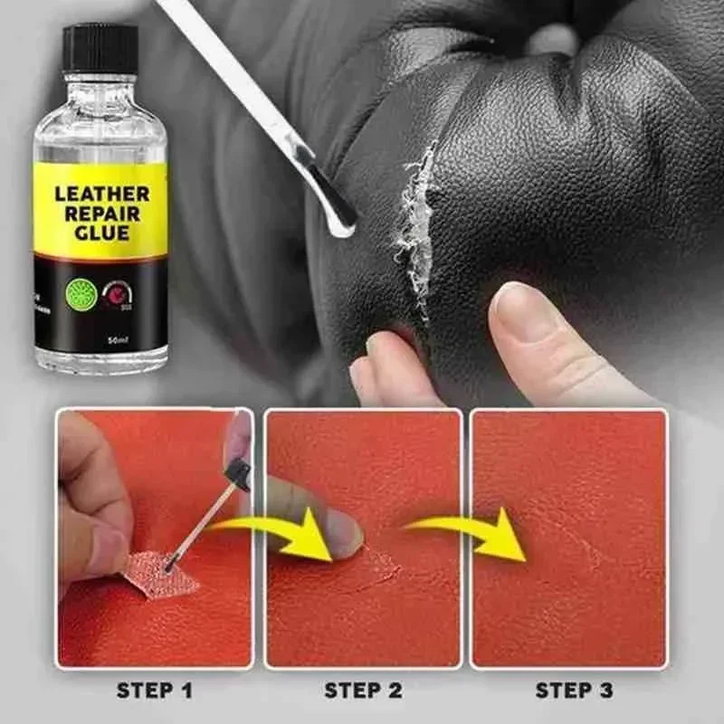 50ml Liquid Leather Repair Gel Skin Refurbish Tool Holes Scratch Cracks Restorer For Car Seats Sofa Jacket Purse Shoes