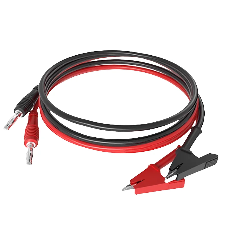 Banana plug to crocodile clip line voltage regulator power cord injection molding 4mm banana plug cable 15A