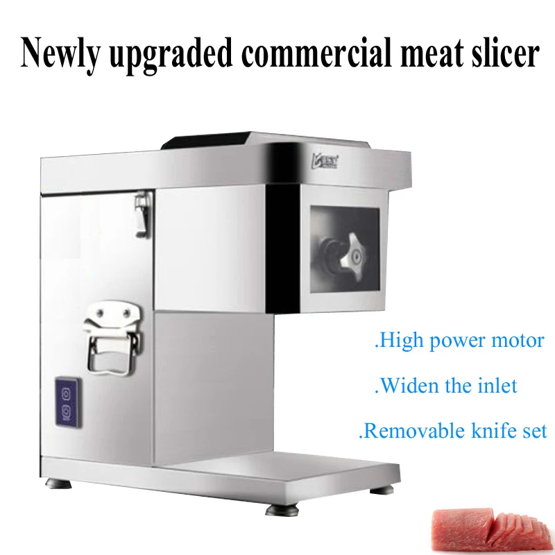 250kg/h High Efficiency  Meat Slicer Fresh Meat Shredding And Slicing Machine Desktop Meat Cutter