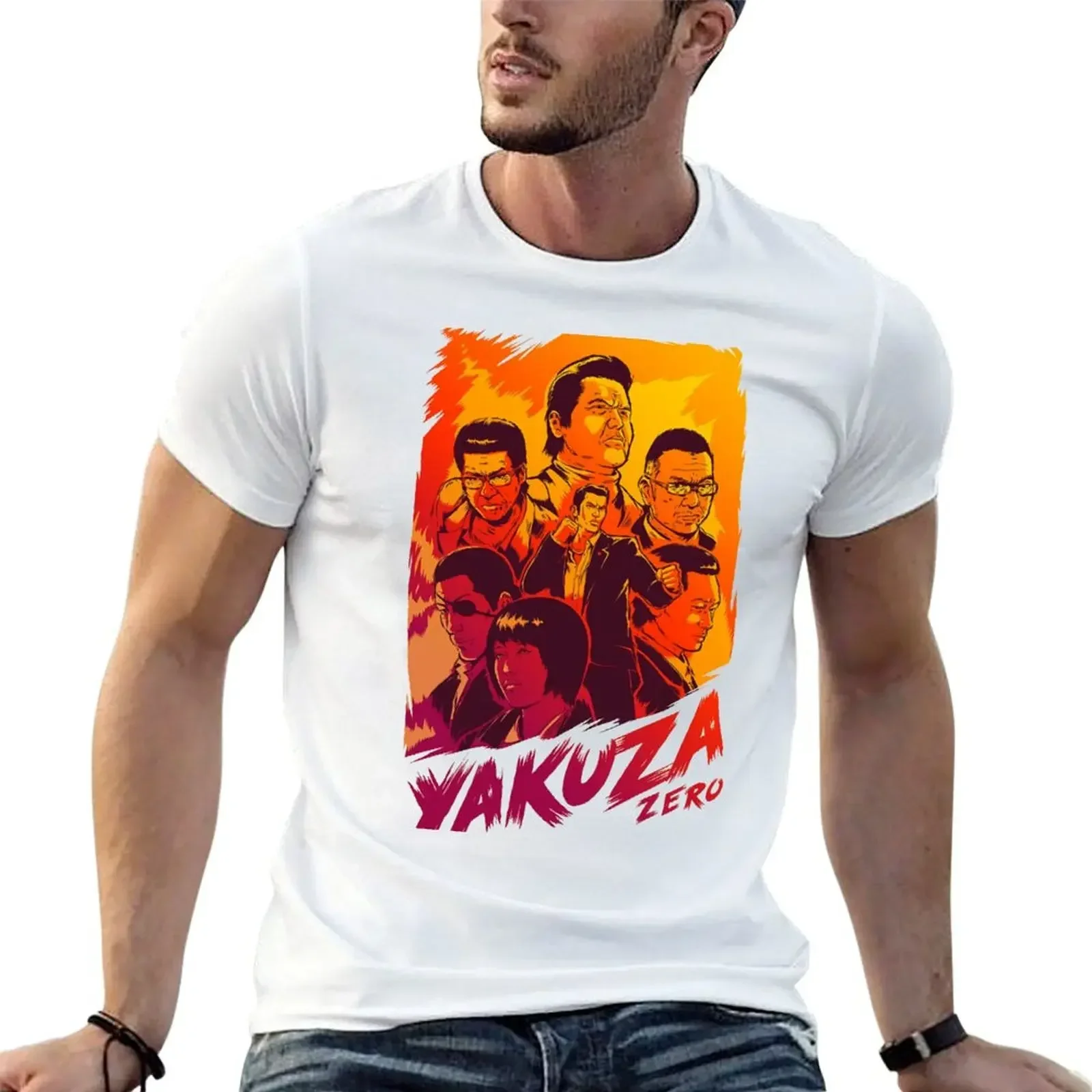 

Yakuza Heroes T-Shirt boys animal print shirts graphic tees customs design your own graphics Men's cotton t-shirt