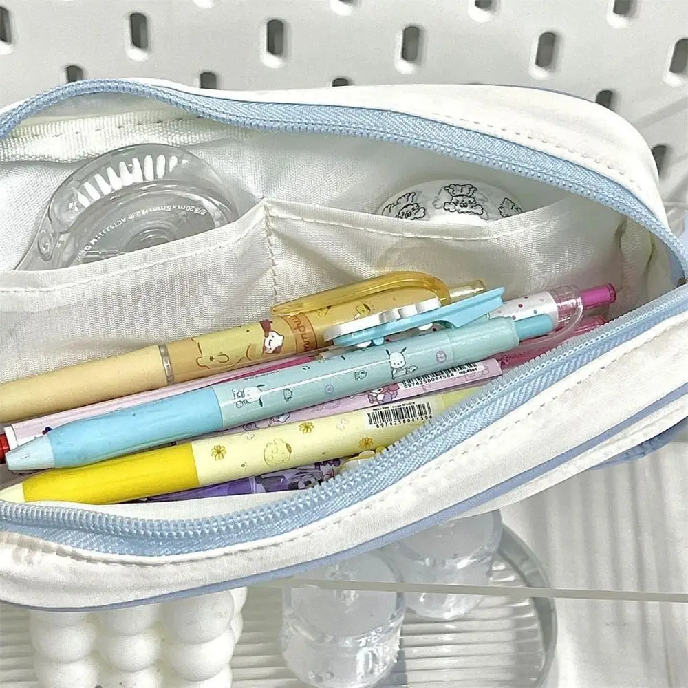 Large-capacity Music Cat Pencil Case Multifunctional Capybala Cartoon Cat Pen Bag Drawstring Animal Zipper Pencil Bag