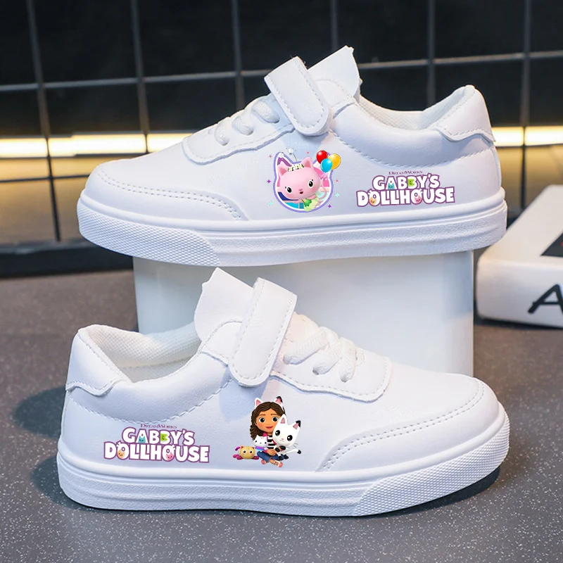 

Gabby Dollhouses Soft-soled White Sneakers Cute Anime Cat Student Casual Shoes Girls Running Fashion Sports Shoes Birthday Gift