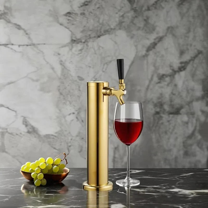 Single Faucet Stainless Steel Draft Beer Tower Pillar Dispenser Party Beverage Dispenser