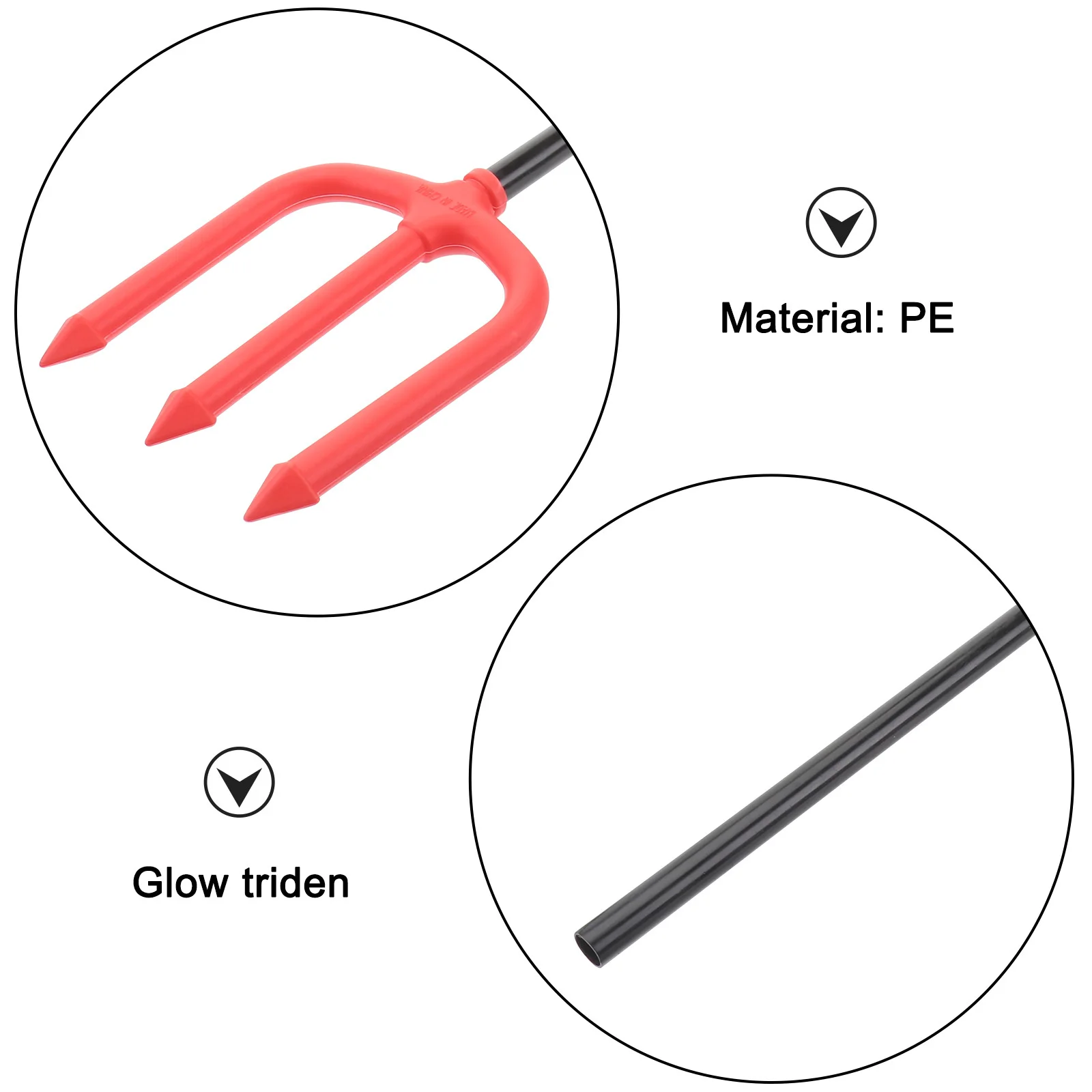 3 stks Trident Stick Juichstok Levert Halloween Premium Pe Duurzaam Halloween Party Duivel Cosplay Wand Kinderaccessoires