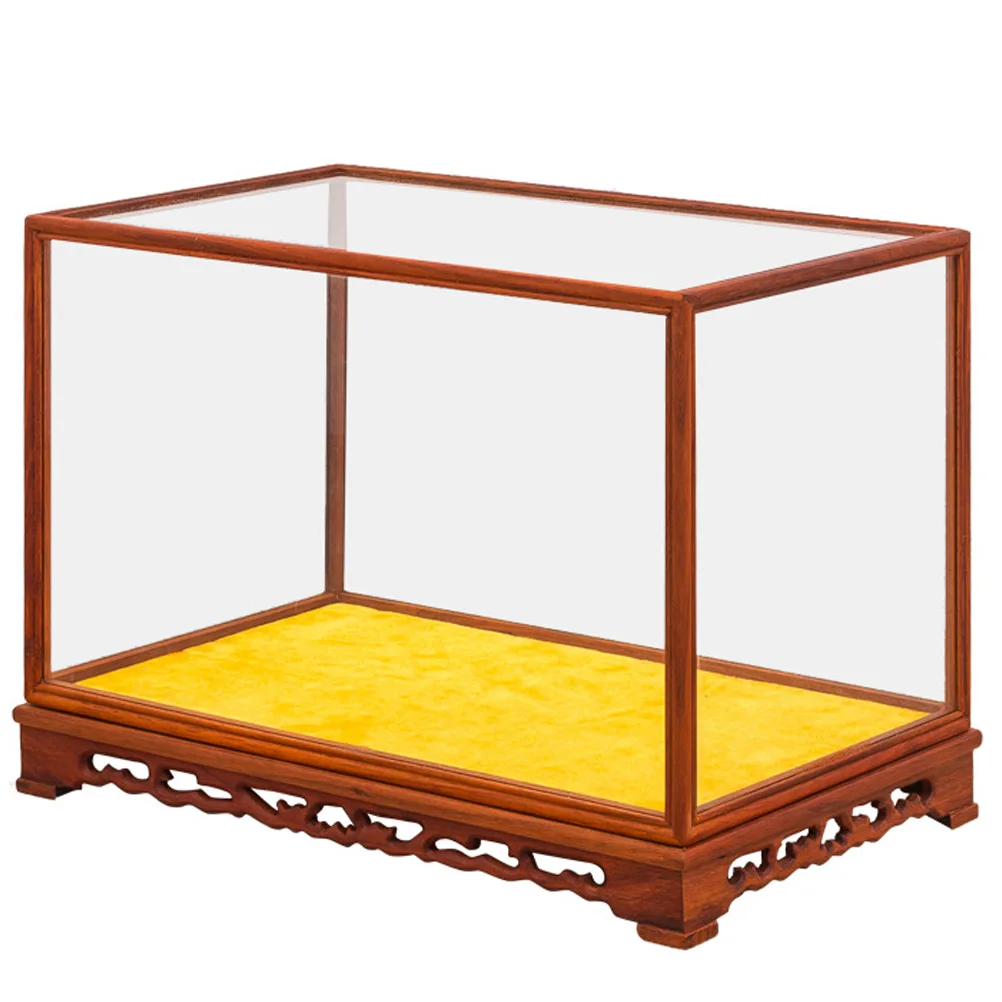 

Glass Figurine Case 19x14x18cm Buddha Statue Antiques Glass Figurine Holder Storage Boxes Home Decor Protective
