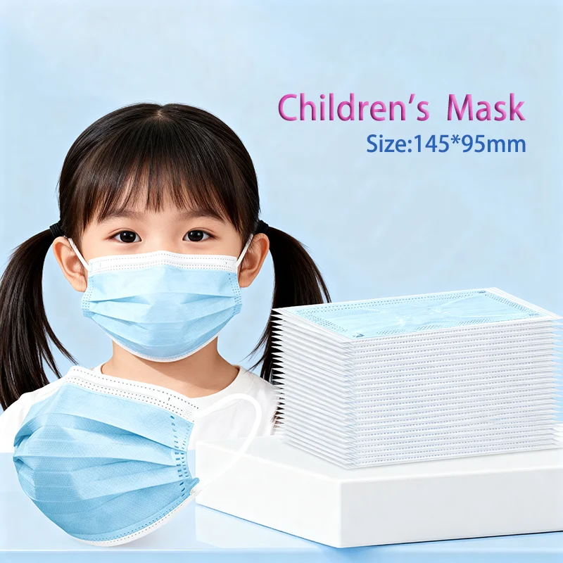 

100PCS Kids Disposable Anti-Dust Protective Mask 3 Layer individual package Child Filter Children's Face Mouth Mask