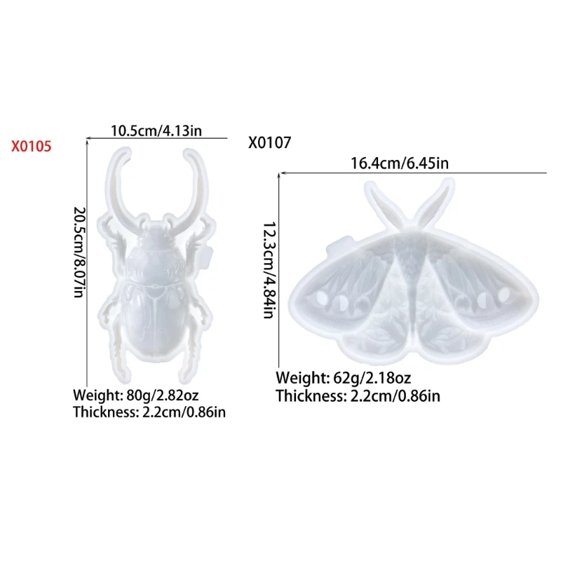 Silicone Moth Molds Wall Hanging Moulds Moth Silicone Pendant Molds Silicone Texture Crafting Moulds for Crafting