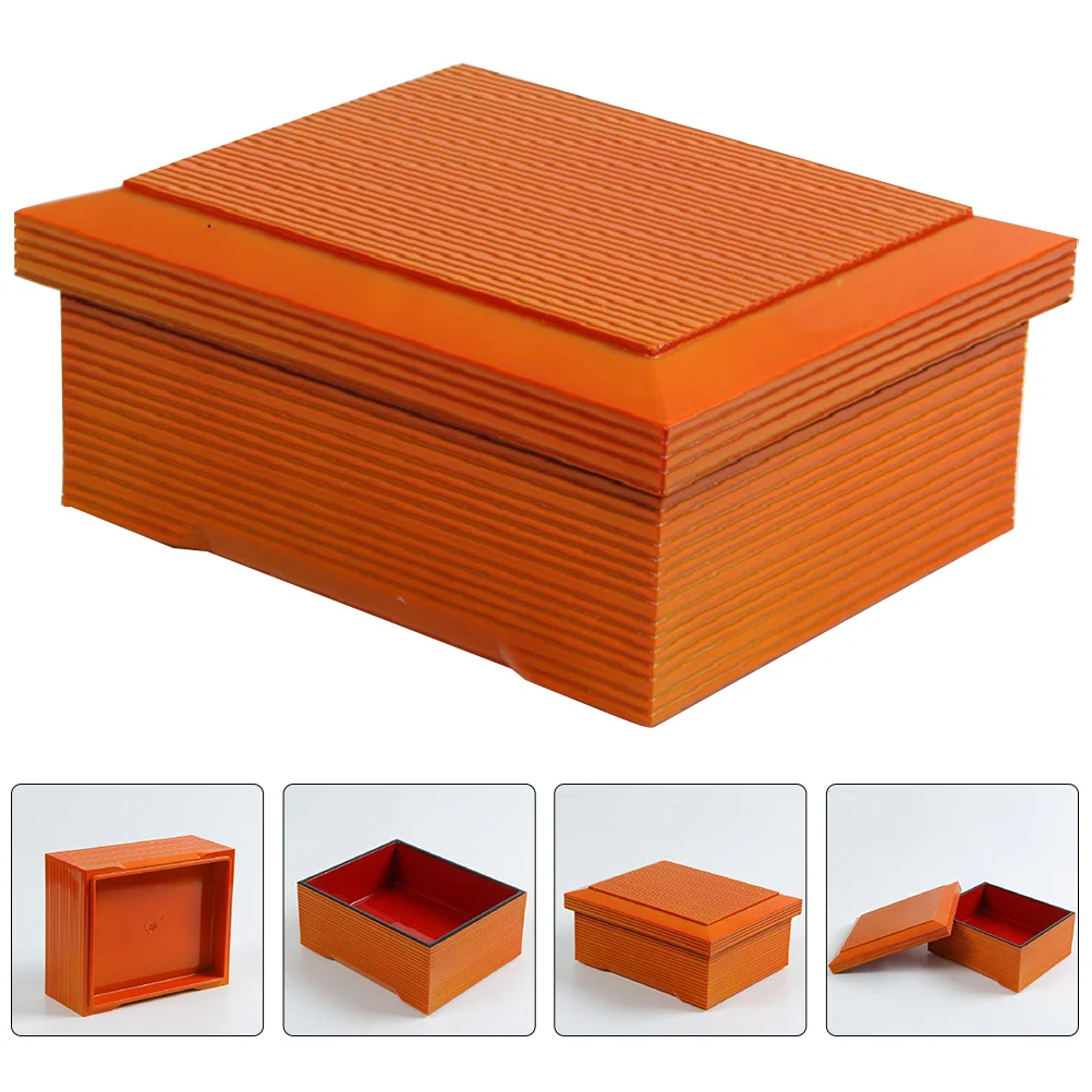

1Set Japanese Bento Box Sushi Storage Box Lightweight Food Container Portable Covered Lunch Holder for Outdoor Picnic