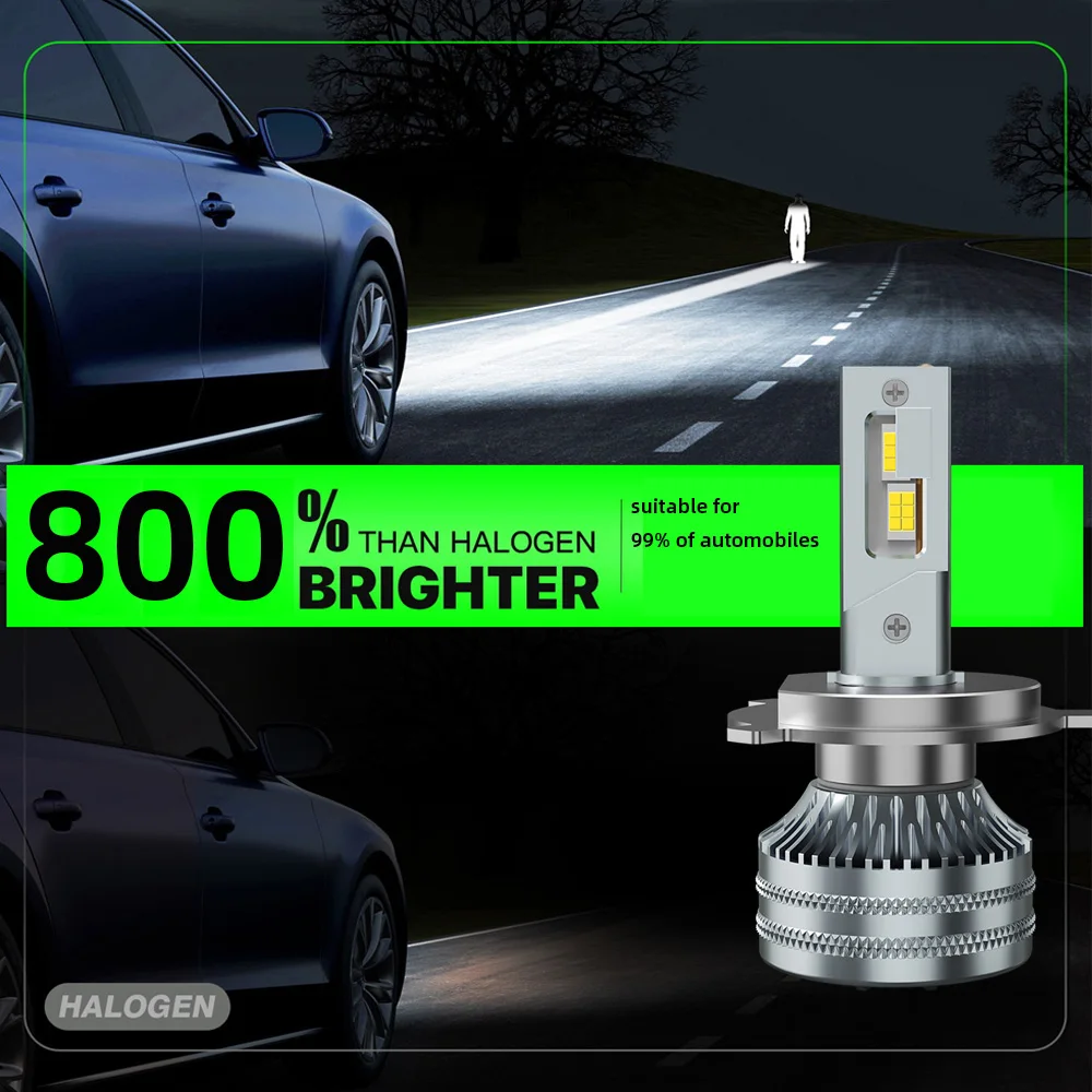 h7led Canbus 200 واط H4 Led أضواء H1 H7 H3 H11 9005 HB3 9006 HB4 H8 Led المصابيح الأمامية لمبات النحاس أنبوب توربو 6000 كيلو 120000 لم 12 فولت 24 فولت #6