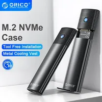 ORICO M.2 SSD NVMe Case USB3.1 Type C 10Gbps PCIe SSD Case M.2 NVME SATA Enclosure Disk Box Tool Free Aluminum M2 SSD Adapter