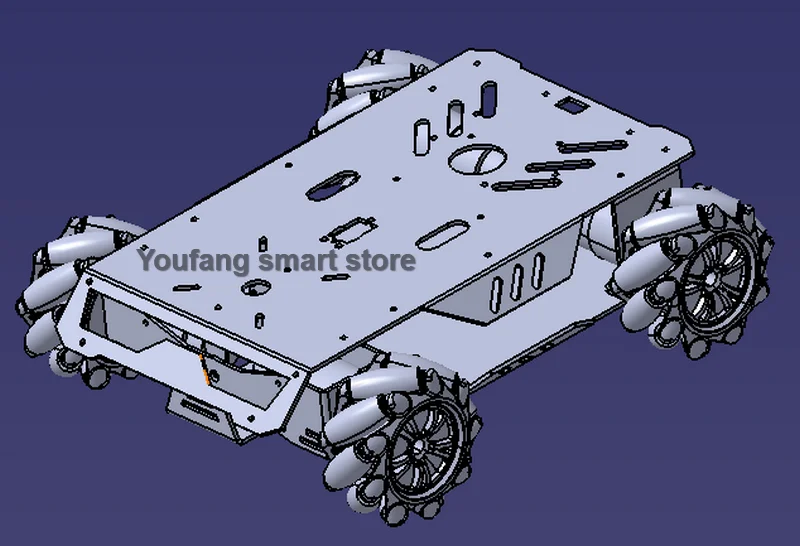 10-25Kg Last RC Tank V3 3D 4WD Mecanum Rad Roboter Auto Für Arduino Roboter DIY Kit mit Motor Ps2 Griff ESP32 Programmierbare Roboter – Detail 4