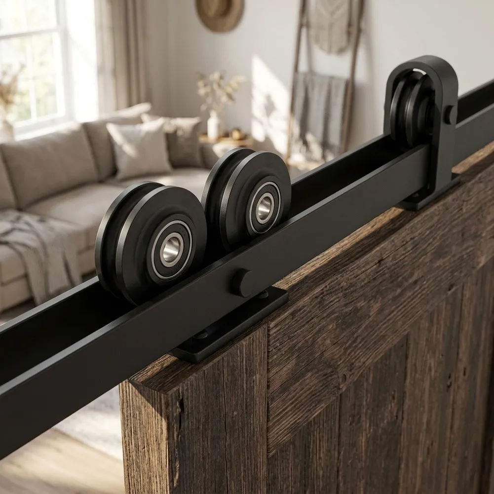 Easy To Install Door Pulleys Barn Door Roller Sliding Door Hardware High-grade Polymer Material Smooth Sliding Action