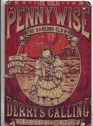 Pennywise tańczący klaun - metalowy znak 8x12 - DARMOWA WYSYŁKA