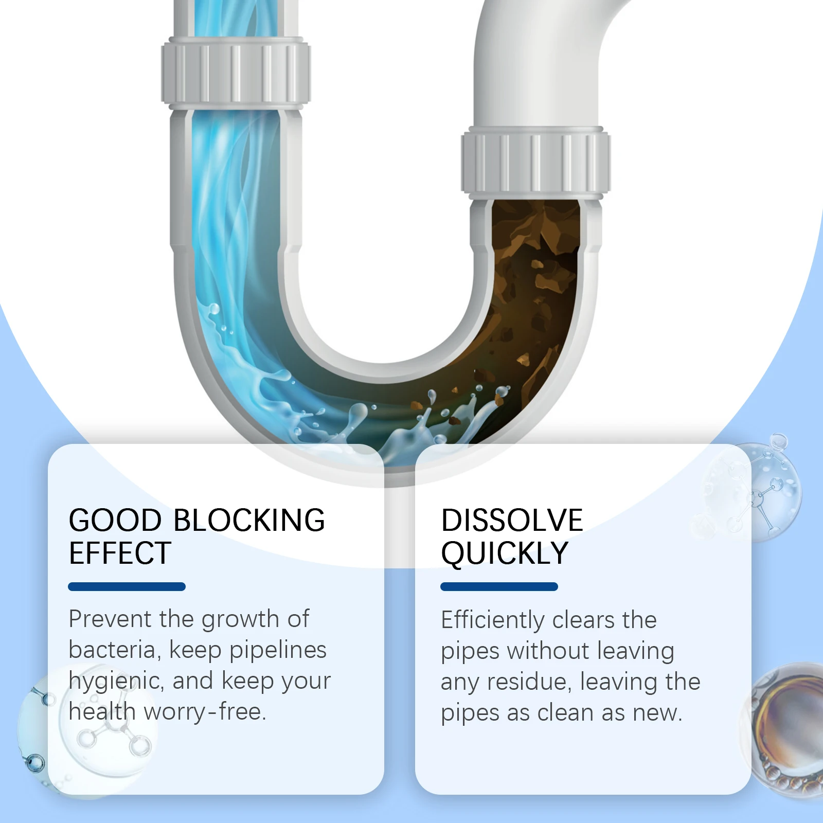 100g Powerful Sink Drain Cleaner High Efficiency Clog Remover Kitchen Sewer Power Pipe Channel Powder Cleaning Tools