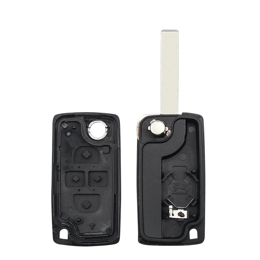KEYYOU 5Pcs 4 Buttons Key Case For Peugeot 207 307 308 407 607 807 For Citroen C2 C3 C4 C5 C6 Flip Folding Remote Key Shell