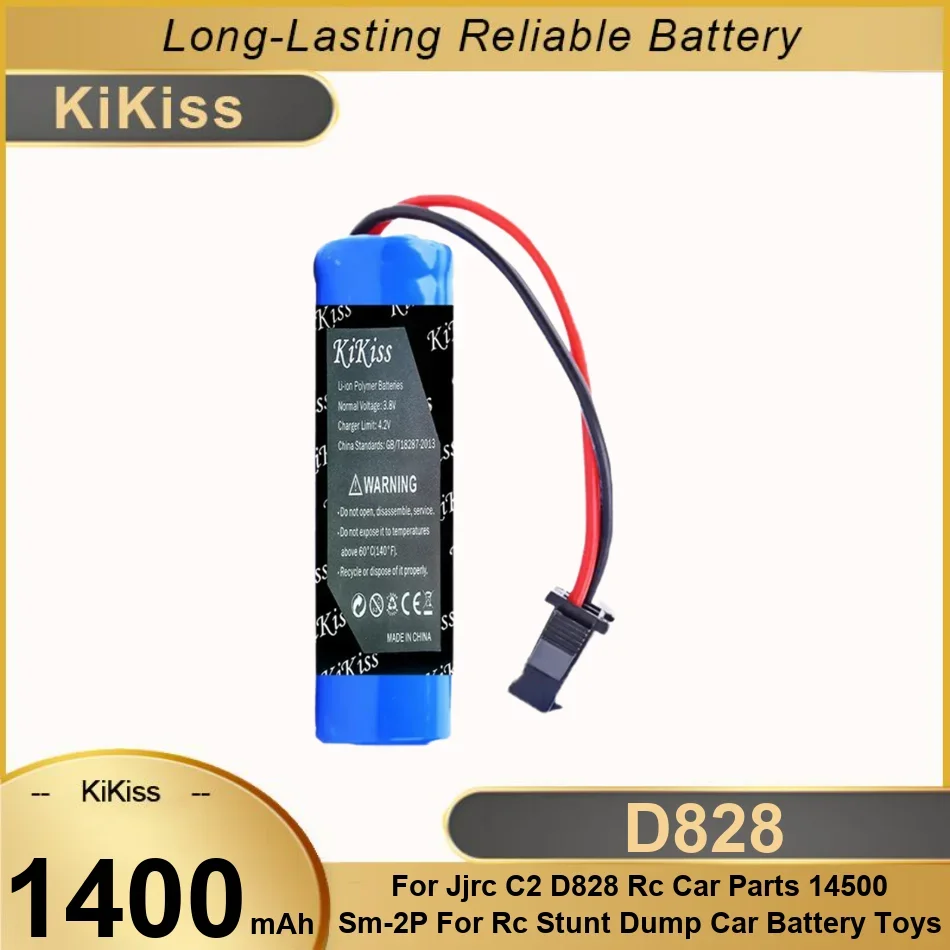 

Remote - Controlled Car Parts Battery 1400mAh For Jjrc C2 D828 RC Car Parts 14500 SM-2P For RC Stunt Dump Car Battery Toys