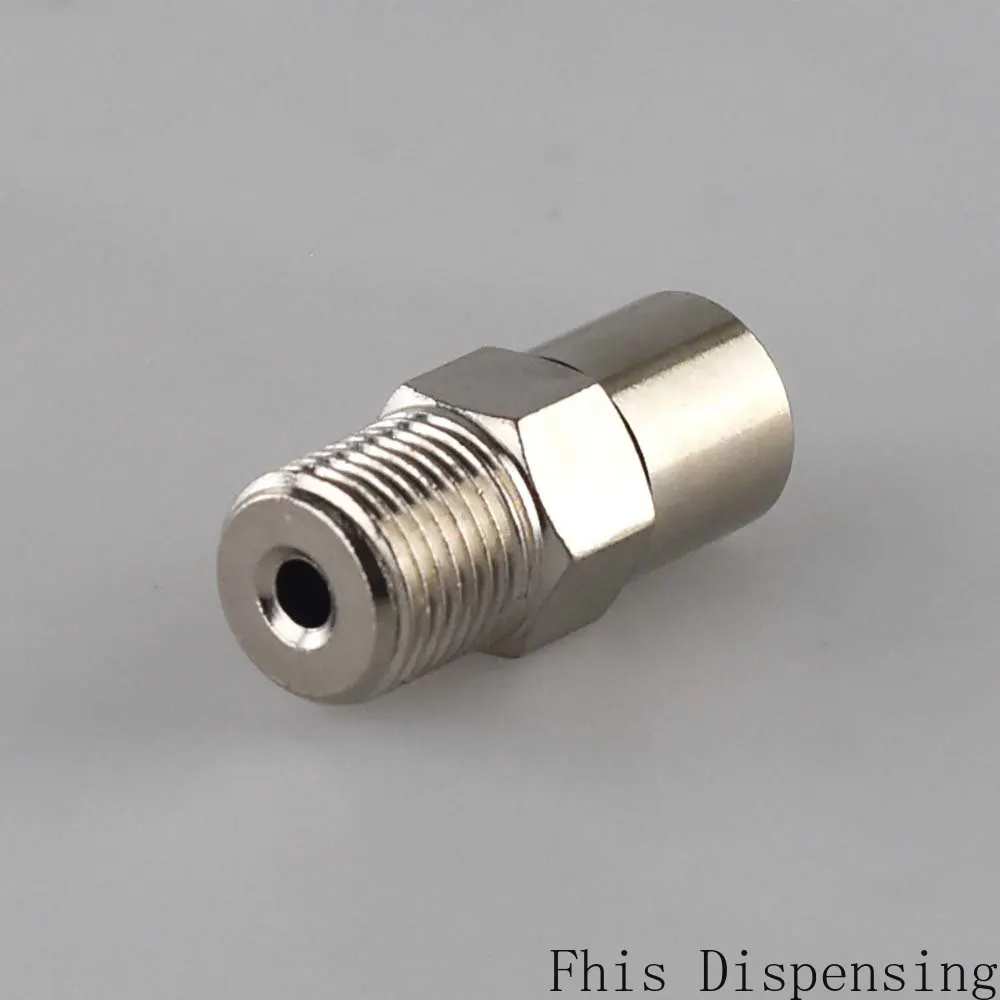 M10 Adhesiving Dispensing Fittings Nickel Coated Brass Luer Lock Adaptor