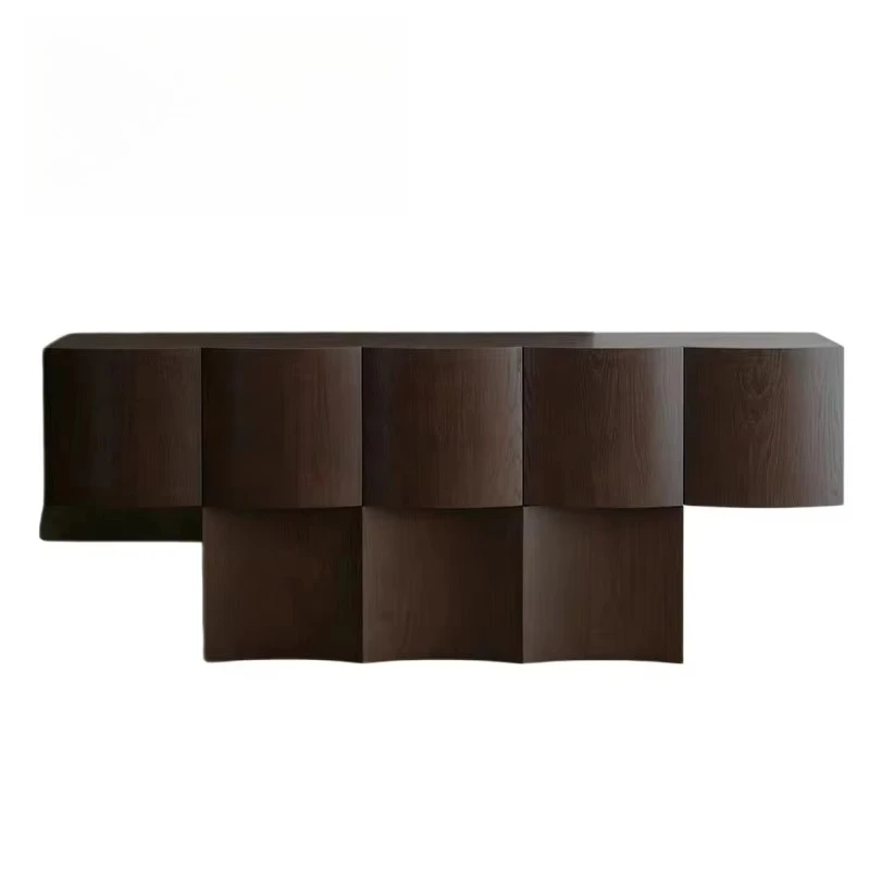 

Living room multi-functional wooden tableware cabinet wall-mounted locker with corridor entrance door