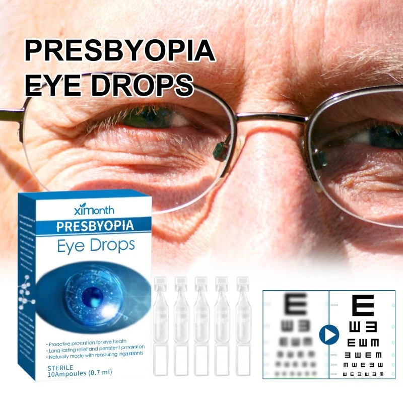 Presbyopia Eye Drops Restore Eyesight Relieve Discomfort Dry Itchy Redness Improve Blurred Vision Fatigue Prevent Infection Care