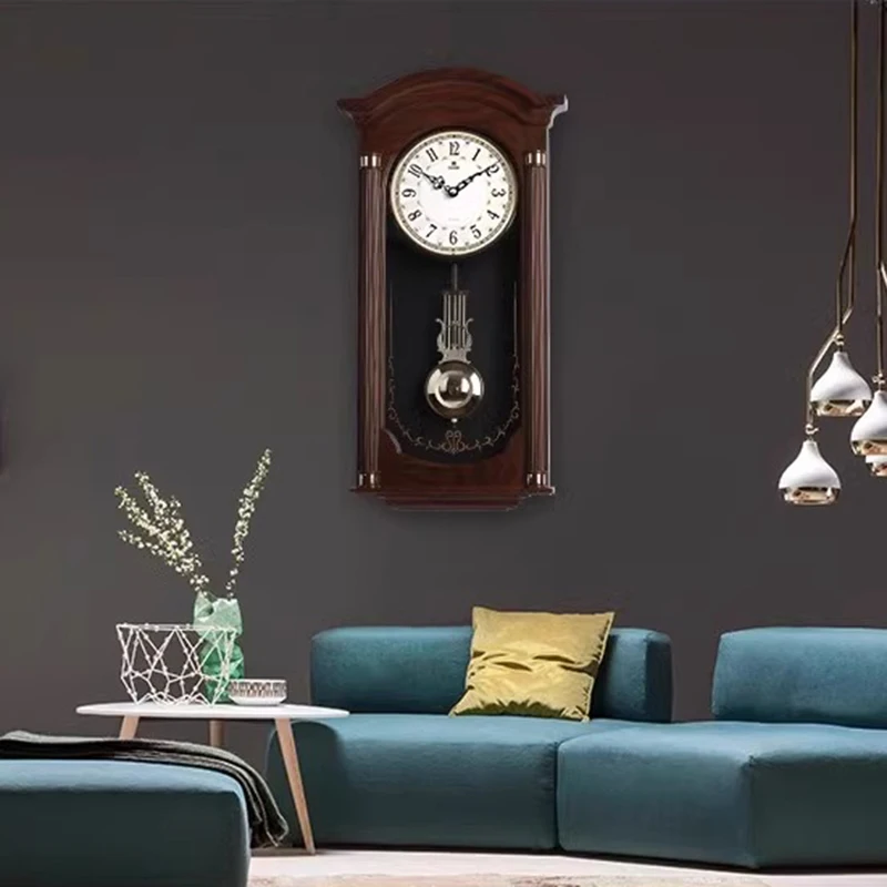 Vintage Wall Clocks Large Clock Mechanism Silent Luxury Living Room Clocks Elegant Clock Watch Home Decoration Accessories