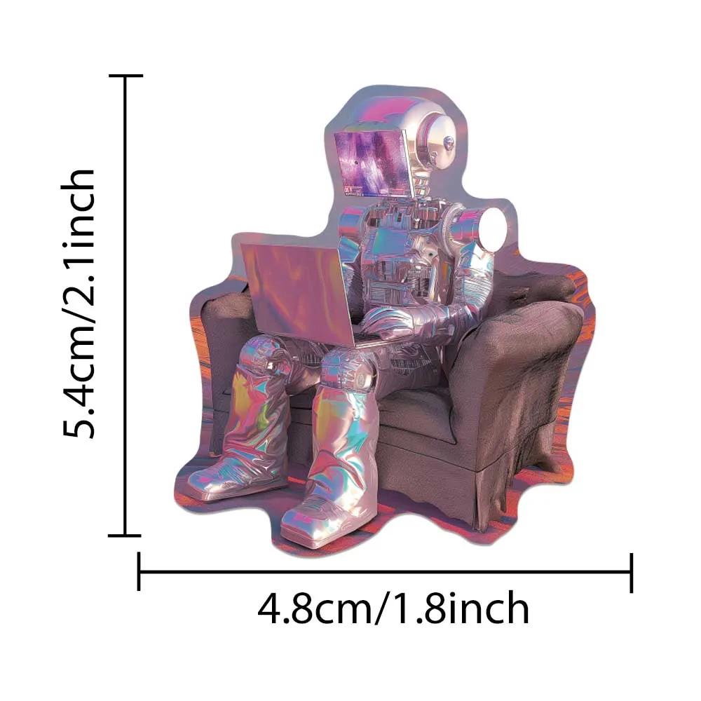 50pcs Cool 3D Cyberpunk Holographic Harajuku Scrapbook Stickers DIY Diary Laptop Luggage Skateboard Graffiti Decal Classic Toys