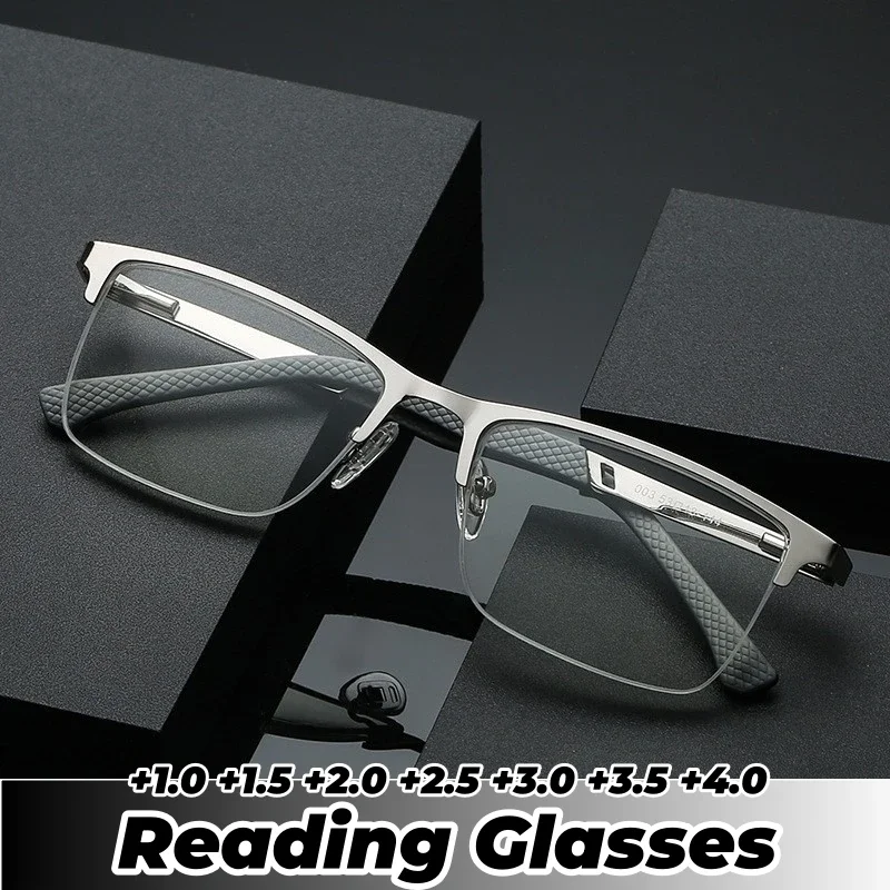 

Men's Business Reading Glasses Unisex High Definition Eyeglasses Classic Anti-blue Light Far Sight Presbyopia +1.5 +2.5 +3.0