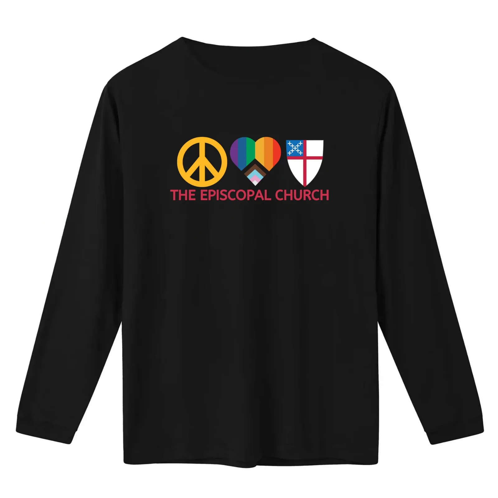 Peace Love The Episcopal Church T-Shirt Summer Casual Cotton Tee Oversized Streetwear Tops Vintage Graphic Print