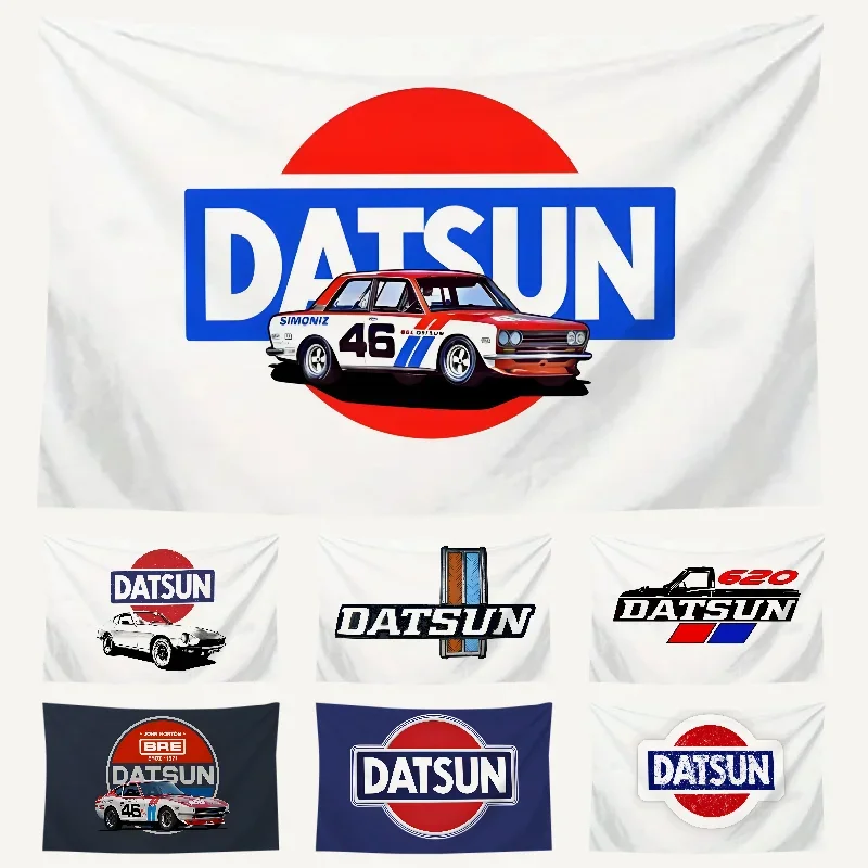 

1 шт., флаг Racing-Datsuns, флаги для мастерской, декор комнаты, флаг, уличные украшения, флаги для комнат, флаг с четырьмя отверстиями