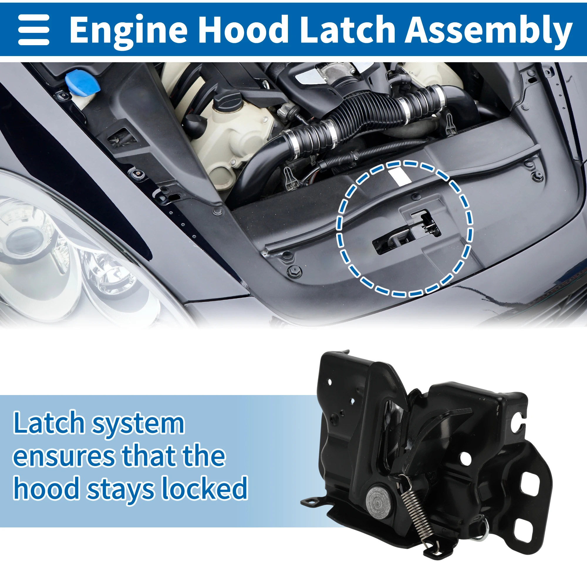 

UXCELL Защелка капота в сборе для Jeep WS Series Grand Wagoneer 22-24 No 68425764AA 1 шт.