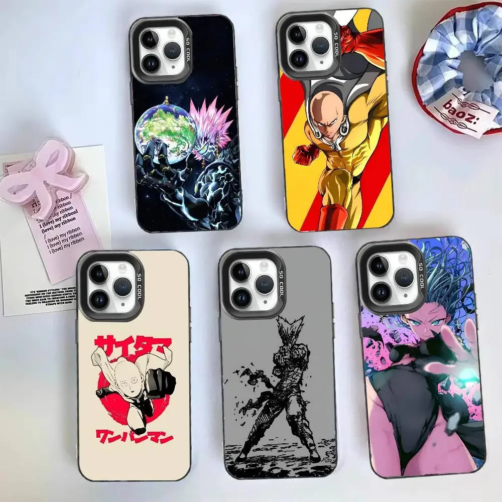 

1 шт. чехол для телефона One Punch Man для IPhone 17 Air 16 15 14 13 12 11 Pro Max Plus Цветной противоударный чехол с серебряной крышкой