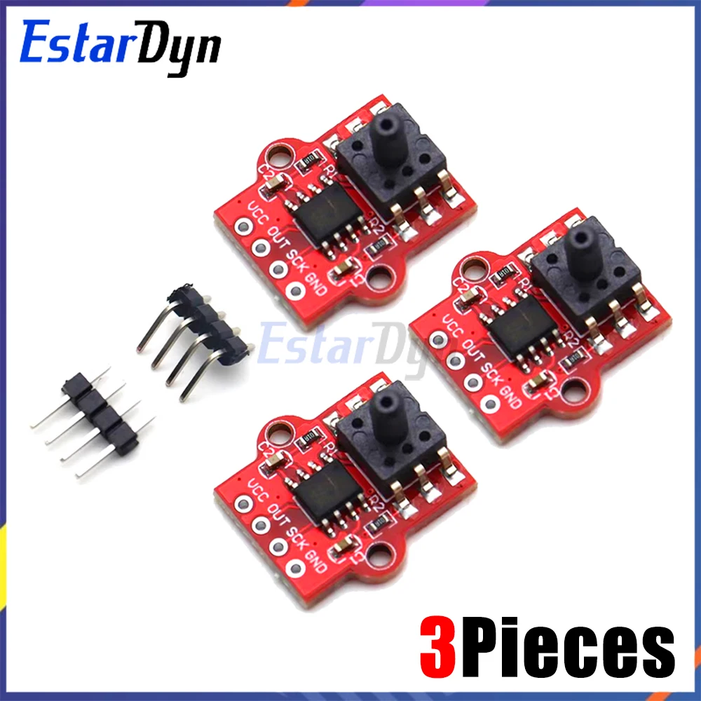 3PCS HX710B Pressure Sensor Module 40KPA Water Level Sensor Board High Precision 24-bit ADC for Water Air Flow Depth Measurement