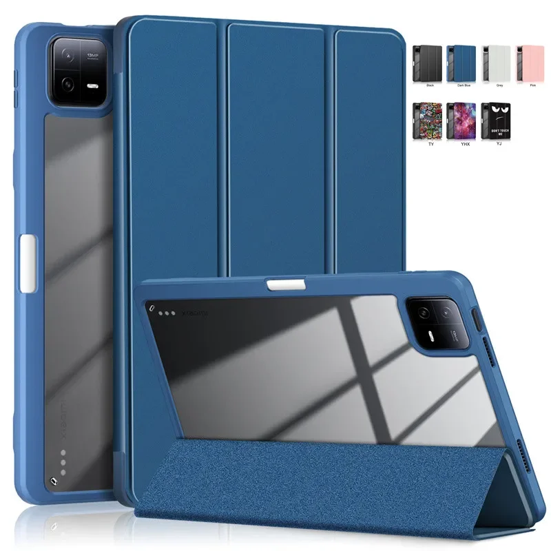 Para Xiaomi Mi Pad 6 Pro 11 pulgadas 2023 Funda con portalápices carcasa trasera transparente Funda para Xiaomi Pad 6 Mi Pad 6 Pro