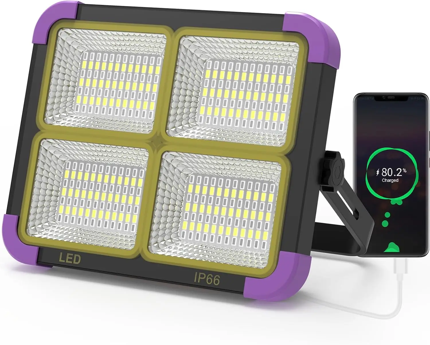 

10000mAh UV Work Light 10000LM 395nm Portable Magnetic Solar Black Light for Glow Parties, Catfishing, Halloween