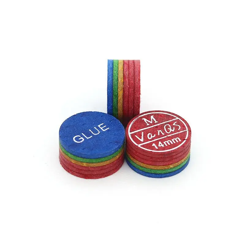 14mm Regenbogen Karam bol Billard Pool Queue Spitze 6 Schichten s m h Zubehör