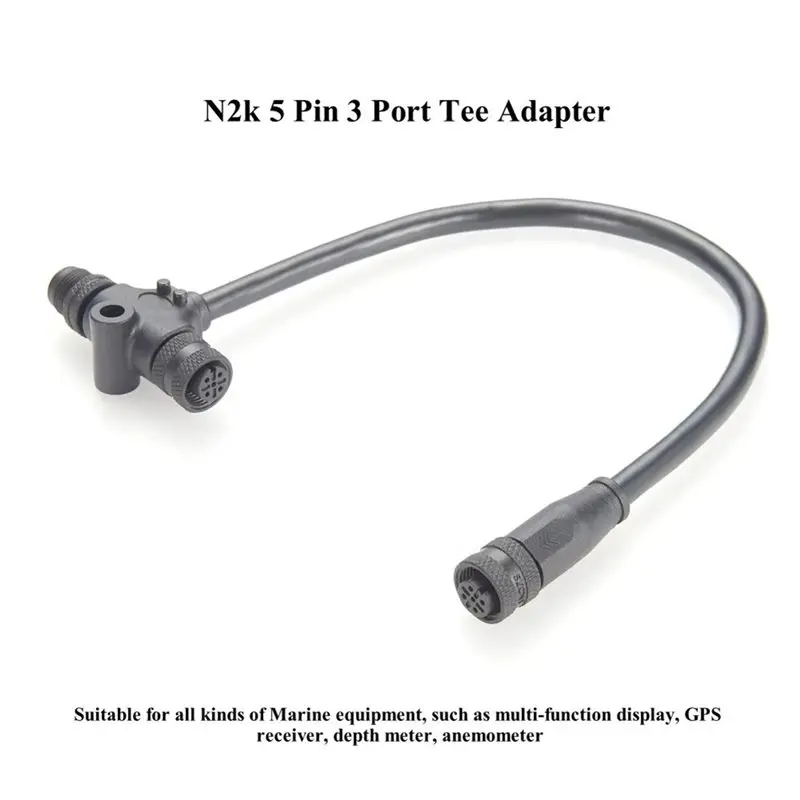 Marine T Connector Cable IP67 Multiport 3 Way Tee Splitter Backbone Drop Cable For Garmin Lowrance Simrad B&G