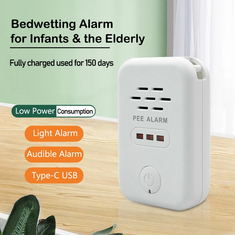 Bed Wetting (Enuresis) Alarm (Sound & Vibration) with Hold-Tight Clip Sensor. Help Cure Bedwetting and Incontinence for Childre