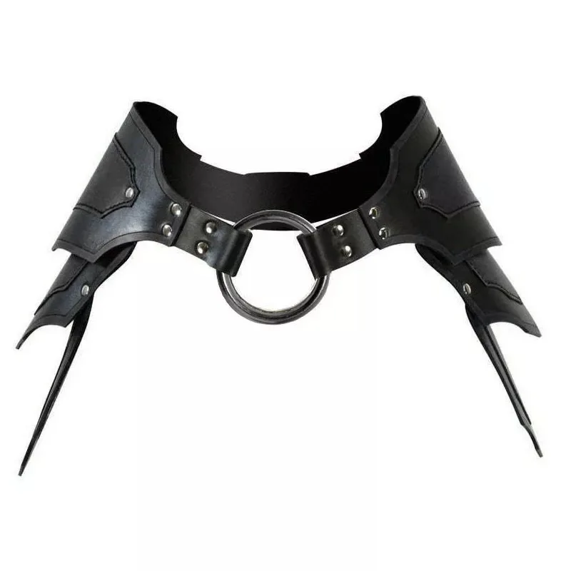 Ancient Medieval Renaissance Warrior PU Leather Belt Retro Cosplay Stage Film and Television Props Waist 80-100cm