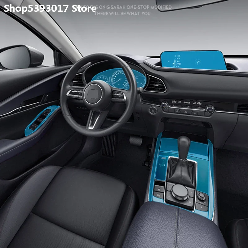 

For Mazda CX30 CX-30 2020 2021 2022 TPU Central Control Gear Transparent Sticker Glass Lift Switch Protective Film Accessories