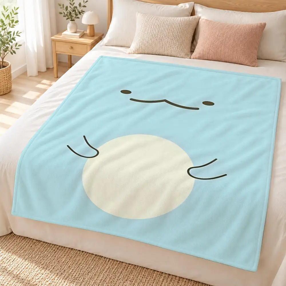 Anime Sumikko Gurashi Throw Soft Flannel Throw Blanket for Sofa, Bed Dorm Nap Pet Blanket Gift Available