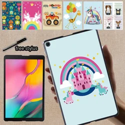 Coque arrière imprimée dessin animé, étui pour tablette pour Samsung Galaxy Tab A7 Lite 8.7, Tab A7 10.4, Tab A 8.0, A 10.5, A 10.1, A 9.7, Tab A Horizon 10.1