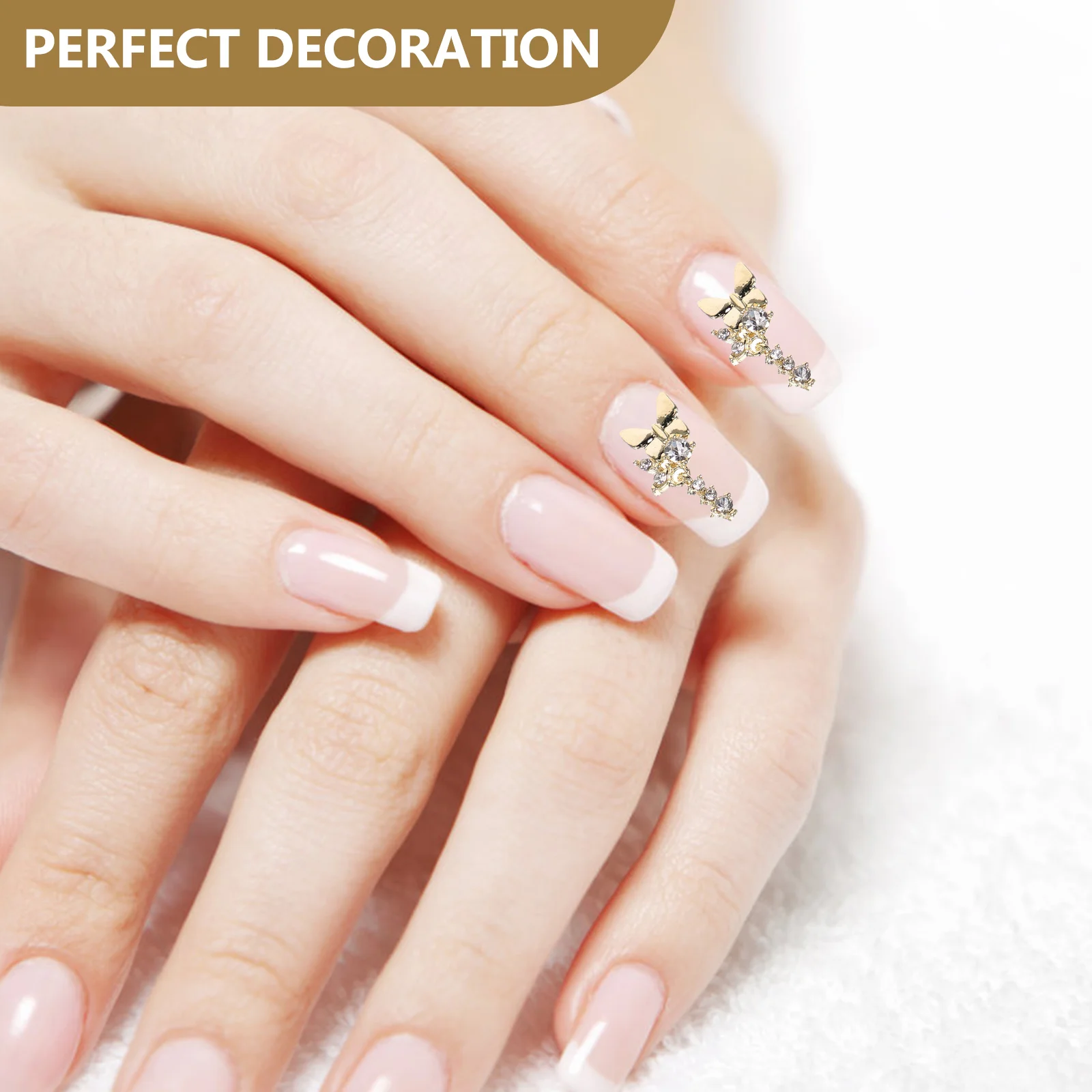 

10 pcs Butterfly Charms Metal Rhinestone Art Charms For Women Cute Gems Alloy Manicure Supplies Nail Decorations Nail Gems