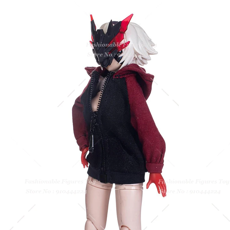 

1/12 женская повседневная куртка на молнии с капюшоном, одежда для кукол, серия 99S, подходит для 6-дюймового мобильного костюма, тело для девочек