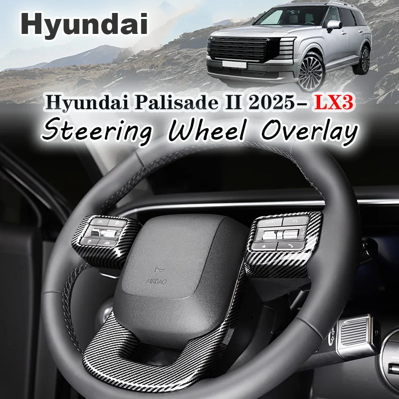 

For Hyundai Palisade 2025 2026 LX3 Car Steering Wheel Button Trim Cover Decoration Sticker Frame Protector Accessories Kit