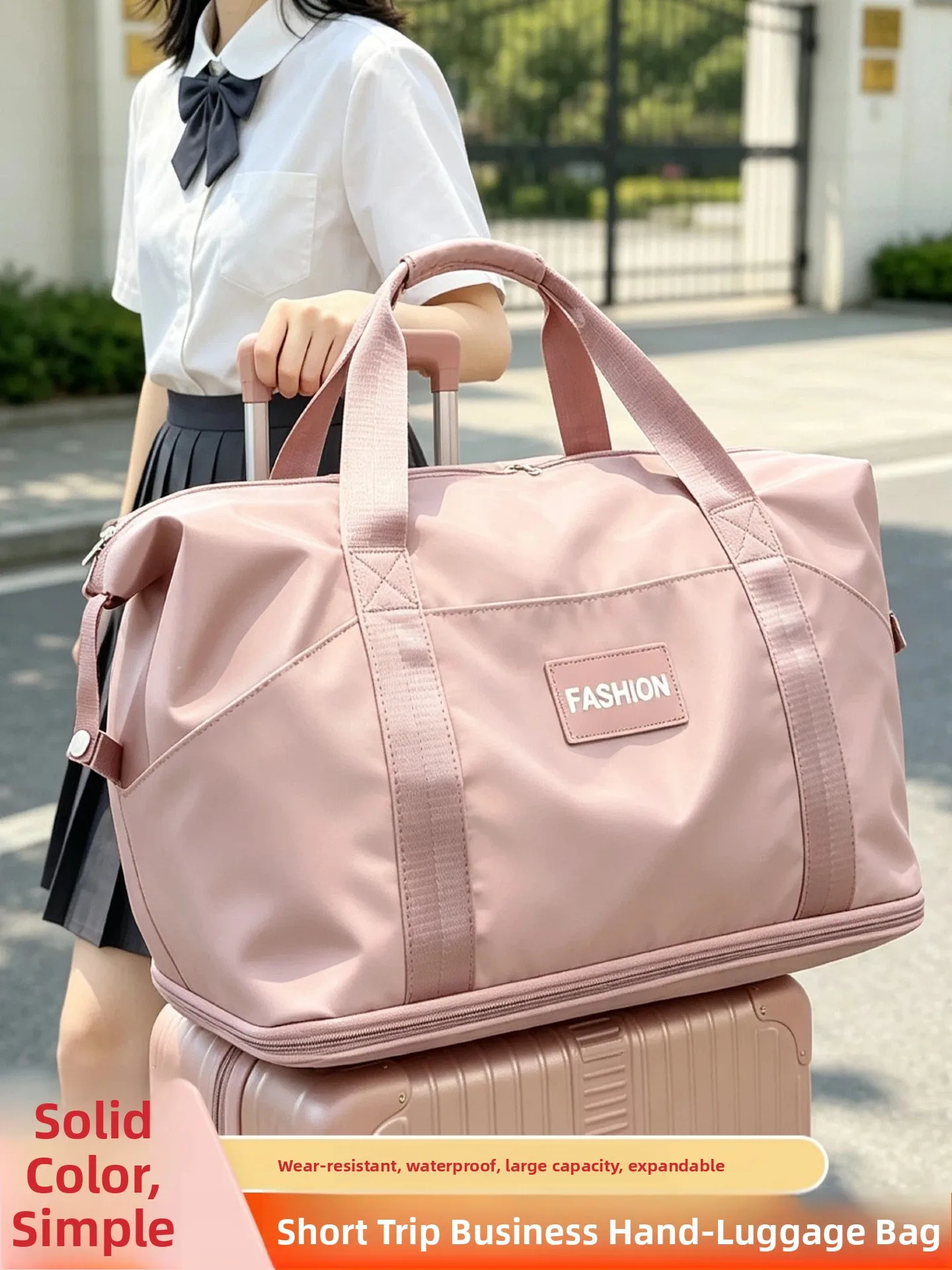 韓国ファッション短期旅行トラベルバッグ大容量軽量スポーツフィットネスバッグデリバリーバッグ収納バッグ青少年旅行用
