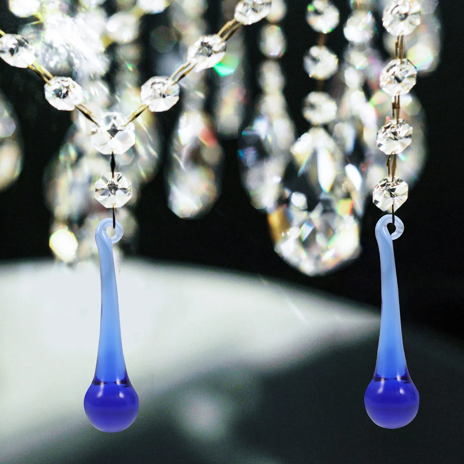 

10Pcs Chandelier Crystal Prisms Elegant Hanging Crystals for Lamp DIY Home Decor Backyard Patio Decoration Supplies