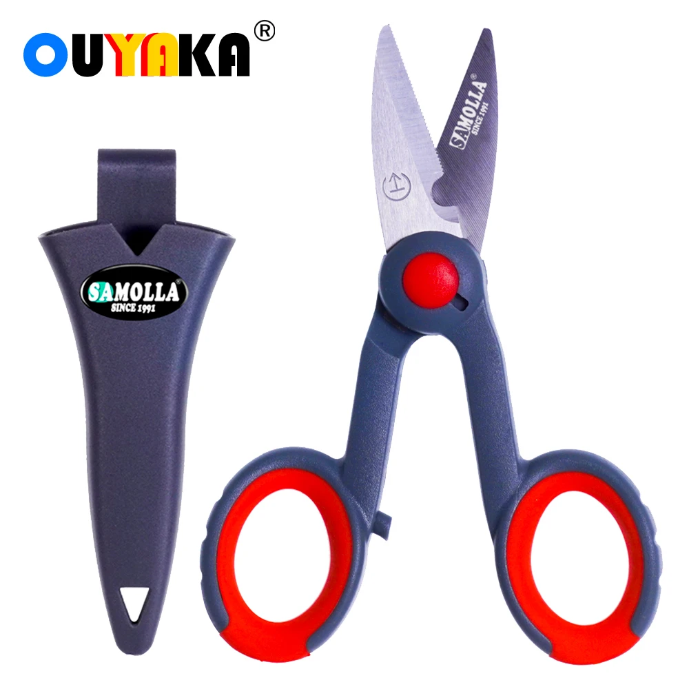 

2022 Accessories Fishing Scissor Stainles Steel body Plier Cut PE Braid Line Electrician Portable Scissors Peche A La Care Tools