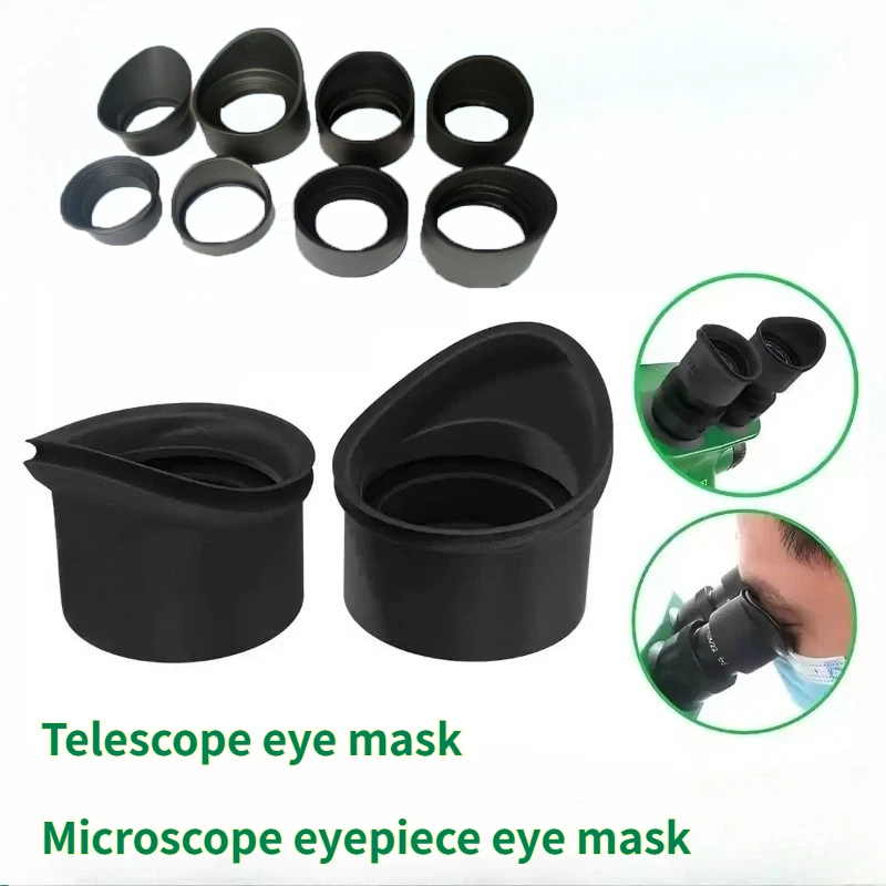 2PCS Microscope Telescope Eye Mask Cups Guards Eye Shields Eyepieces Inner Diameter 30-40mm for Stereo Biological Microscope