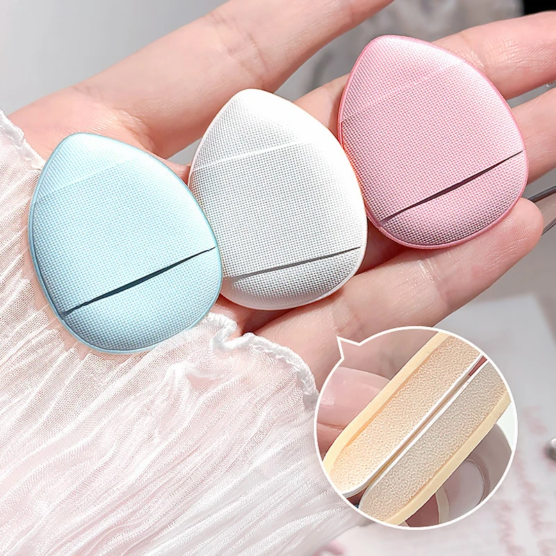 7Pcs 미니 핑거 팁 퍼프 컨실러 파운데이션 페이셜 메이크업 퍼프 루스 파우더 에어 크림 트라이앵글 메이크업 퍼프 뷰티 도구